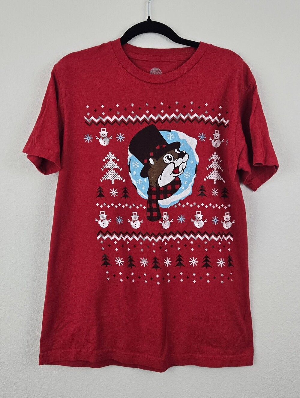Red Bucees Christmas Short Sleeve Tshirt